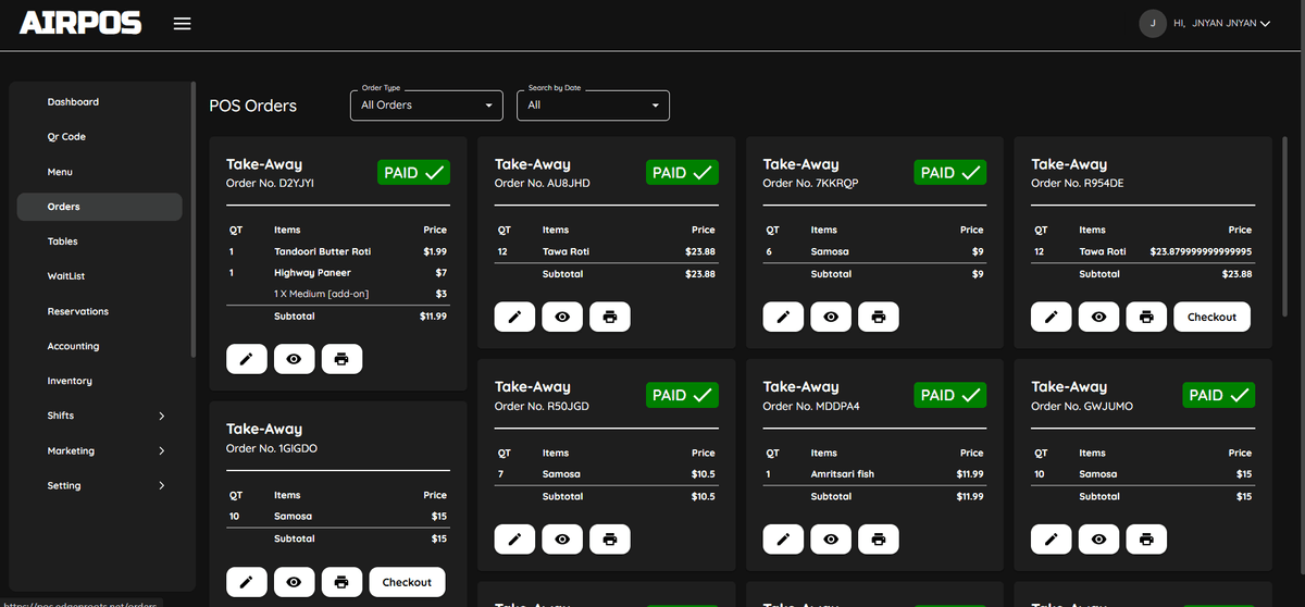 POS System Preview